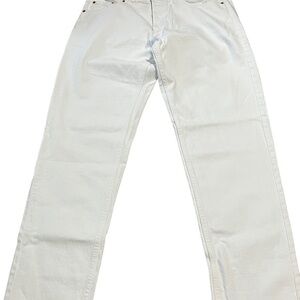 Zara White The 90's Slim Jeans Full Button Size 34